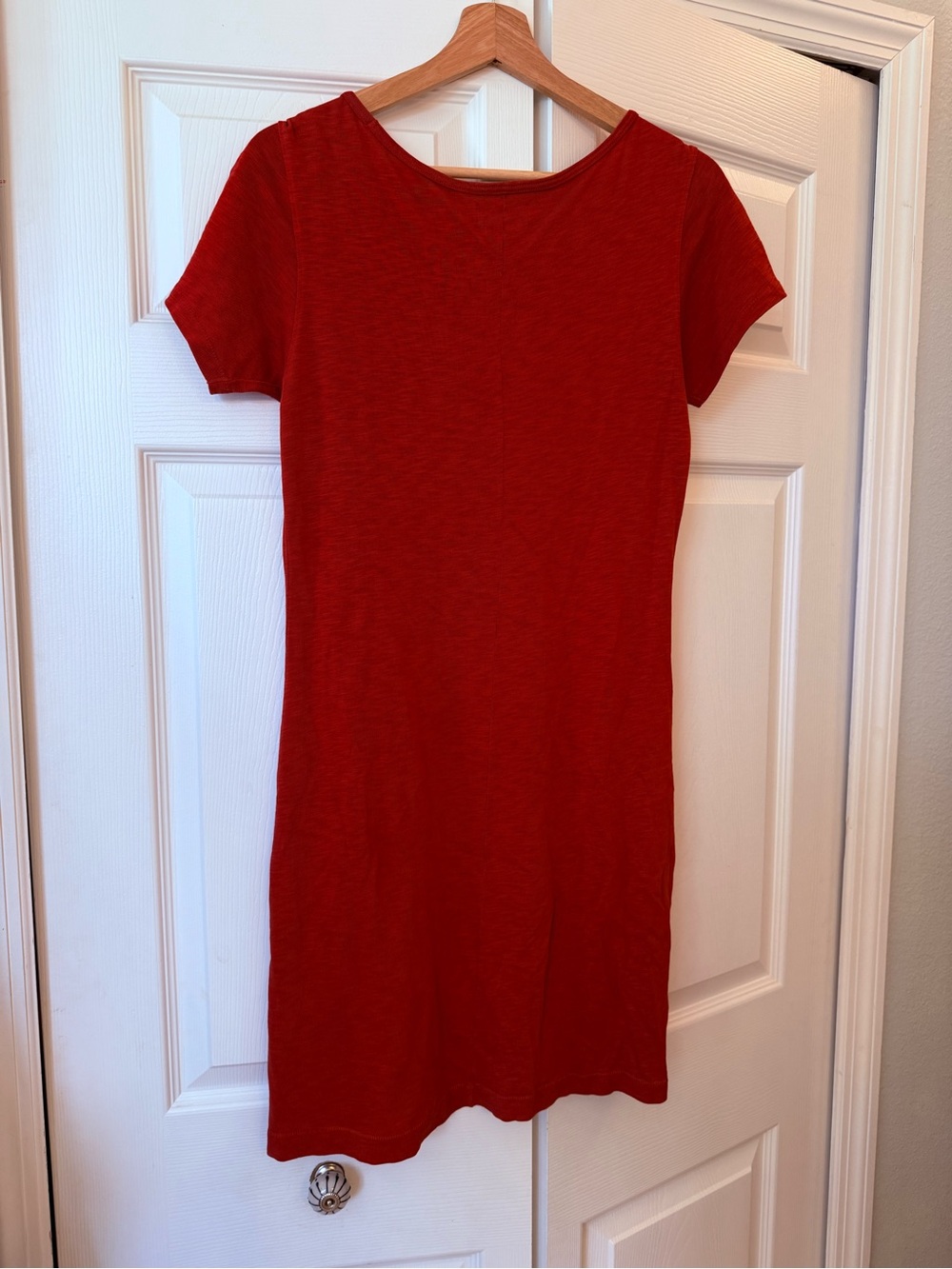 American giant red supima cotton mini dress size small LIKE NEW - Picture 7 of 7